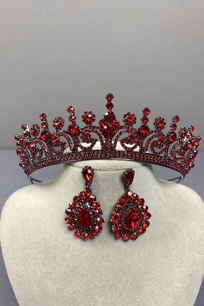 ESPEREST Coroana de henna Hera Bride și cercei cu piatră picătură