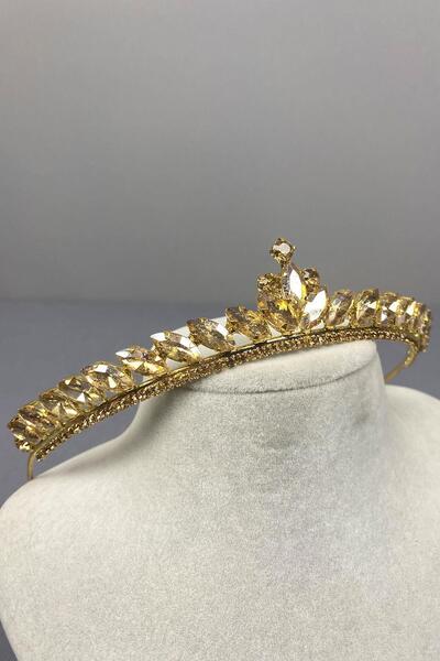 Limelia Λεπτή νυφική ​​τιάρα μοντέλου Ece σε χρώμα μέλι