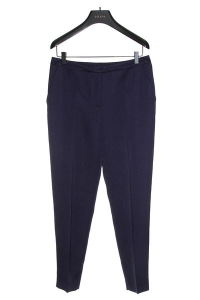 Escada Classic Navy Blue Trousers with Skinny Leg Pockets