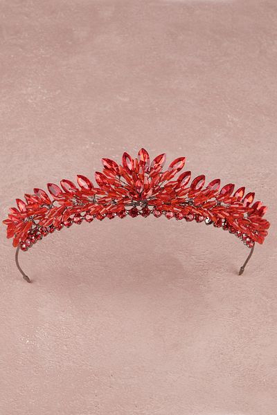 Hayalperest boncuk Coroana Costum Mireasa Pentru Femei Henna si Coroana Nunta Rosie