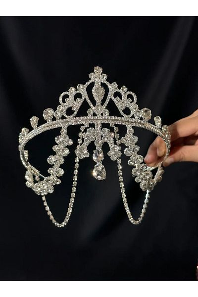 Hayalperest boncuk Wedding Henna Crown Hürrem Fringed Frontlet Bridal Henna Crown