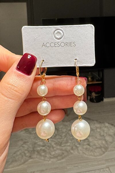 C&E Design Kadın İncili Sallantılı Küpe