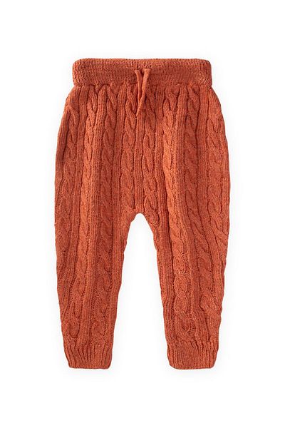 Cigit 1-5 Years Tile Colored Hair Knitted Knitwear Trousers
