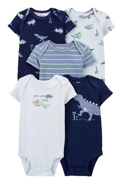 Carter's Baby Boy Short Sleeve Bodysuit 5 Pack