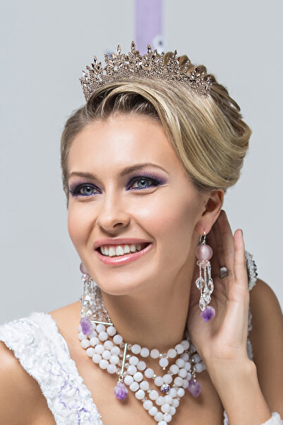 Limelia Coroana de nunta de mireasa din piatra de cristal Coroana prințesa pe...