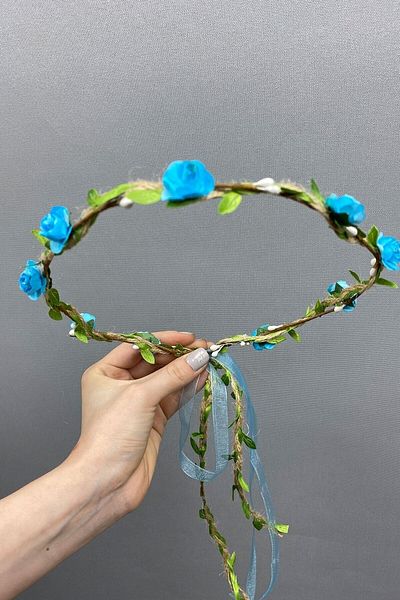 Hayalperest boncuk Paper Bridesmaid Crown with Rose and Leaves and Gift Children's Crown