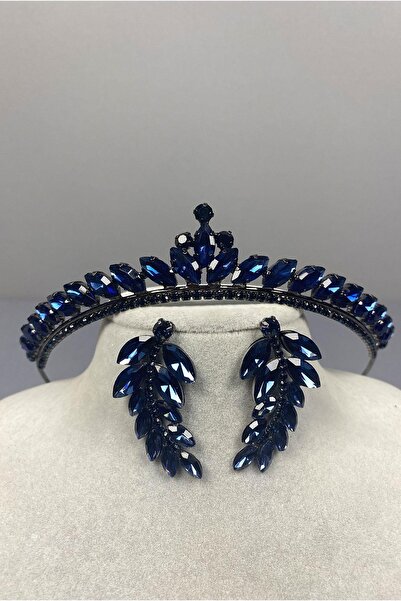 Limelia Cercei Ece Bride Henna și Leaf Stone în albastru bleumarin