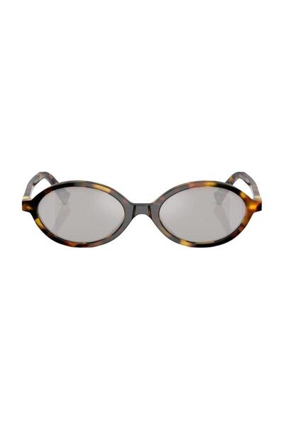Miu Miu 04zs Vau07f 50 نظارات شمسية نسائية بيضاوية اللون باللون البني