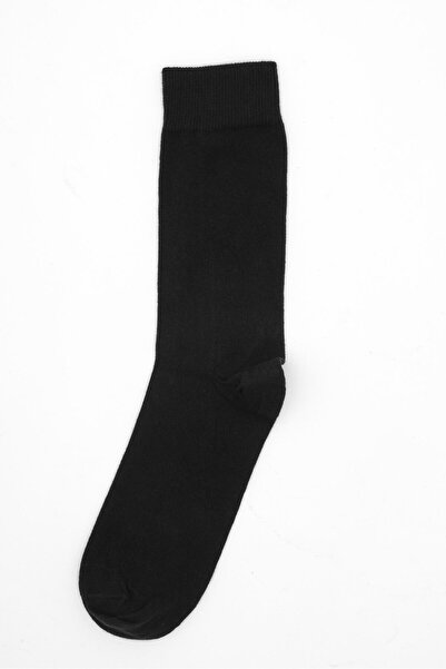 odelon Men's Cotton 3-Piece Black Socks