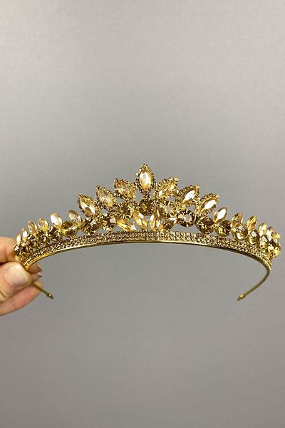Hayalperest boncuk Leyn Shuttle Stone Bridal Henna Crown