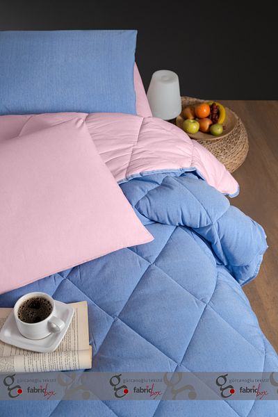 Fabric Box Set de dormit dublu Value Comfort, cearșaf și husă elastică incluse