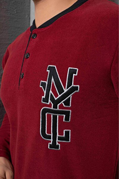 bigiyin Erkek Polar Pijama Takımı Kışlık Erkek Pijama Takım Erkek Polar Takım