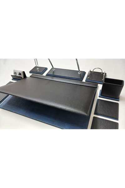 Yeşilsümen Anka Black and Blue Leather Built-In Luxury Design Circumcision and Scatch Set