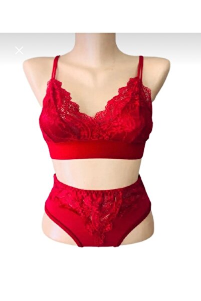 Nurteks Kapsız Balensiz Bralet Takım - Bordo 4021