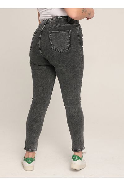 XBELLA DENİM Large Size Smoked Shipping Slim Bear Super Licra Jeans