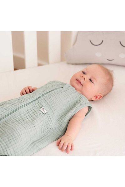 Owli Lovelayers 4 Layer Muslin Sleeping Bag Mint Green