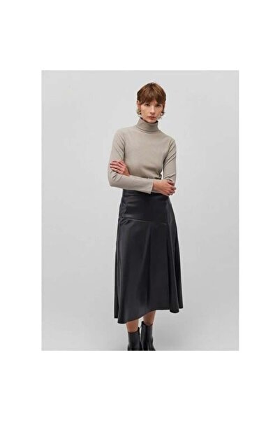 Mavi Pamuk Karışımlı Fitted Fit Balıkçı Yaka Kazak KAZAK 1612815