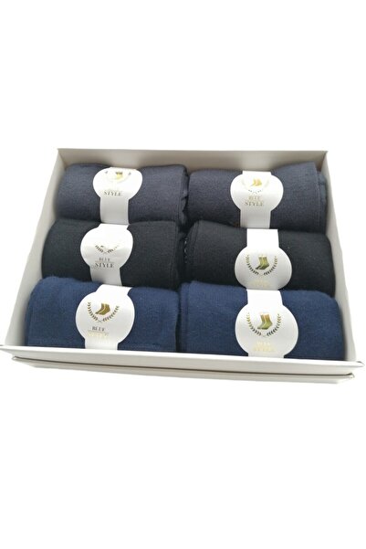 Blue Style %100 Bambu Erkek Çorap Burun Dikişsiz 2siyah-2lacivert-2füme