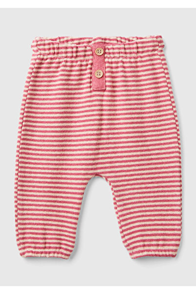 United Colors of Benetton Bebek Pembe Önü Düğmeli Arkası Etiket Detaylı Lasti...