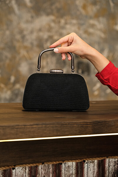 ROZA CANTA Geantă de seară cu curea cu lanț cu detaliu de prindere pentru fem...