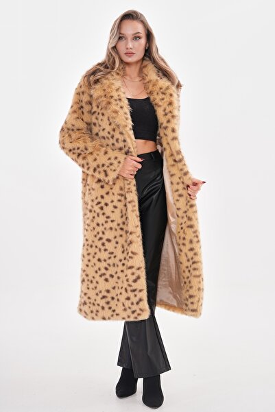 NAVY Full Length Fur Leopard