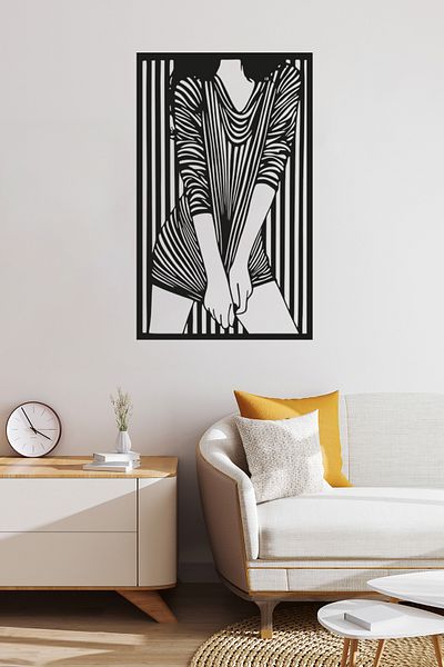 Kuzeylina Masă decorativă din lemn MDF cu design de damă