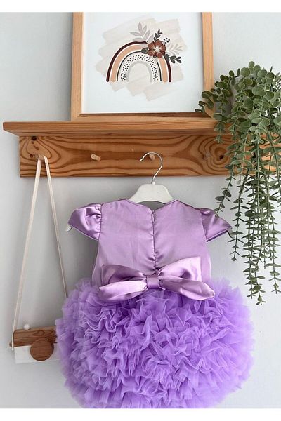 ALYRA Rochie Printesa Tulle Satin pentru fetiță - mânecă scurtă, Ocazie Speciala
