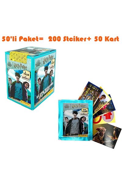 Panini Harry Potter Hogwarts 1 Year Sticker Set - Pack of 50 (200 Stickers+50 Cards)