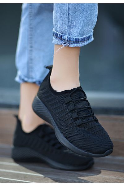 ED KLAS Wina Black Knitwear Sneakers