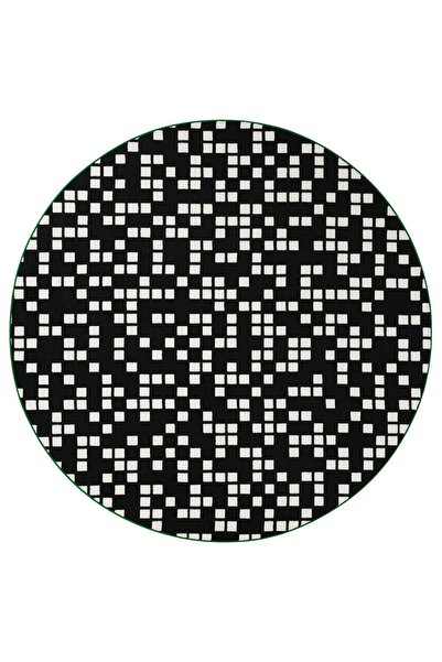 IKEA yuvarlak halı, siyah, 195 cm Çap: 195 cm