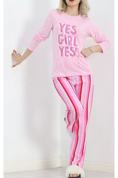 Pijamacım Pink Striped Pajamas