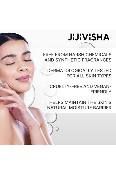 jijivisha Make-up- und Gesichtsreiniger, für zu Ekzemen neigende Haut, sanft, feuchtigkeitsspendend, für das Gesicht geeignet