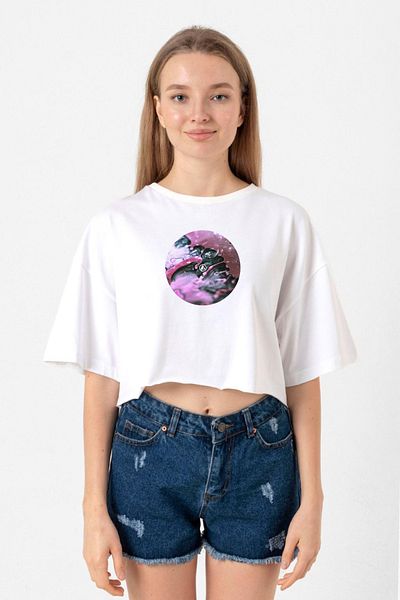 Tshirthane Linkin Park from Zero White Women's Crop Tshirt