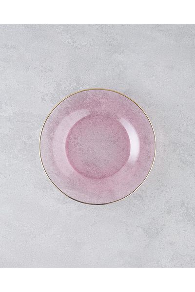 English Home 19 cm Pink Blaze Glass Cake Plate