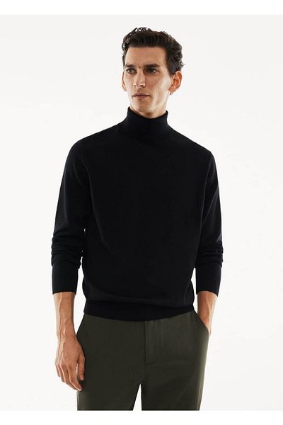 MANGO Man Rollkragenpullover aus 100 % Merinowolle