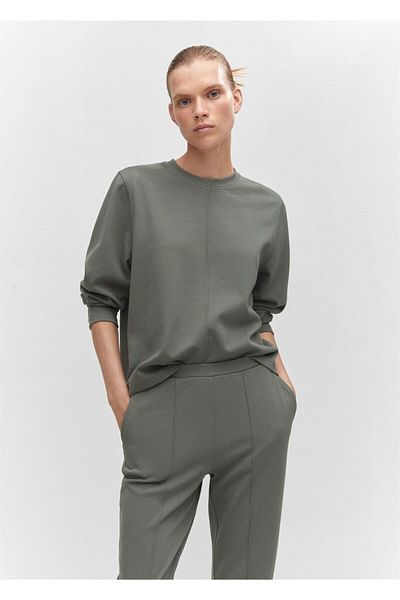 MANGO Woman Sweatshirt with decorative stitching