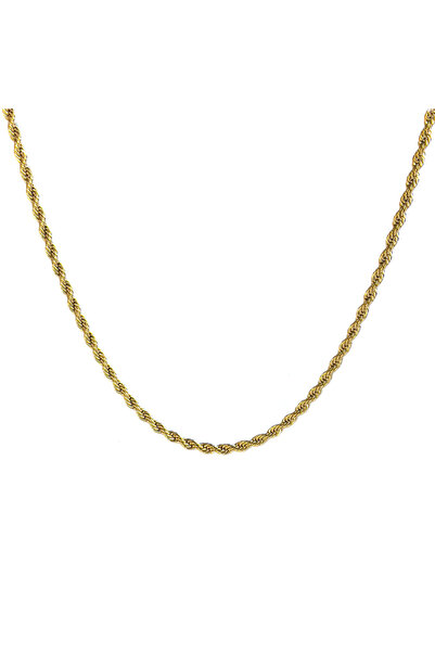 3 mm Gold Çelik Burgu Kolye