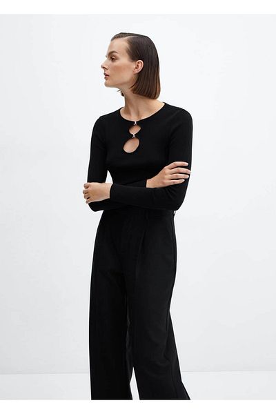 MANGO Woman Cut out detailed sweater