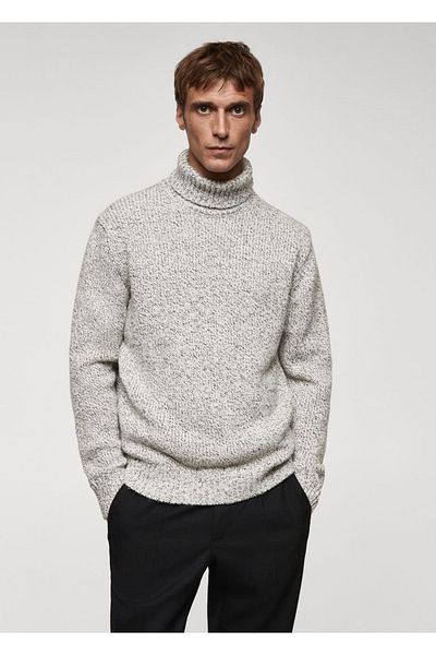 MANGO Man Rollkragenpullover aus Wolle