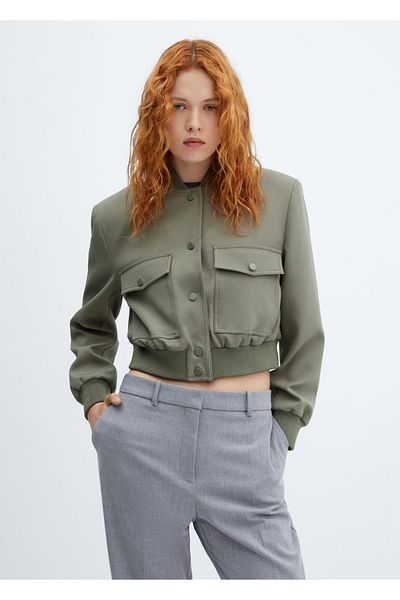 MANGO Woman Padded Bomber Jacket