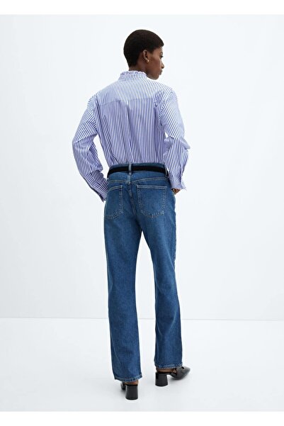 MANGO Woman Uçları Büzgülü Gömlek