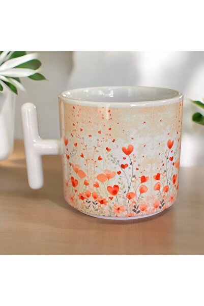 Baykuşca كوب بورسلين هدية رأس السنة لعام 2025 - تصميم حصري، ابن عرس وزهرة