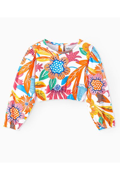 Ollington St. Ollington St. Cotton Knit Full Sleeves Sweatshirt & Joggers Co-Ord Set With Floral Print-Multicolor