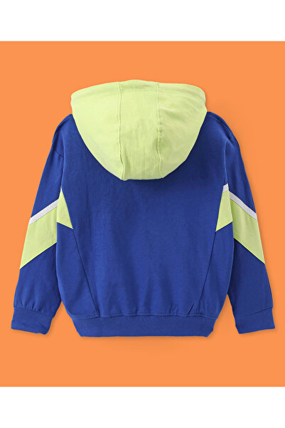 Ollington St. Ollington St. Hooded Sweatshirt and Joggers Set with Text Print - Navy and Green