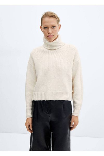MANGO Woman Knitwear Turtleneck Sweater