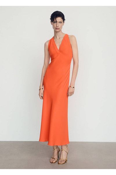 MANGO Woman Rochie decupată în spate