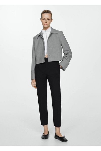 MANGO Woman Pleat Detailed Trousers