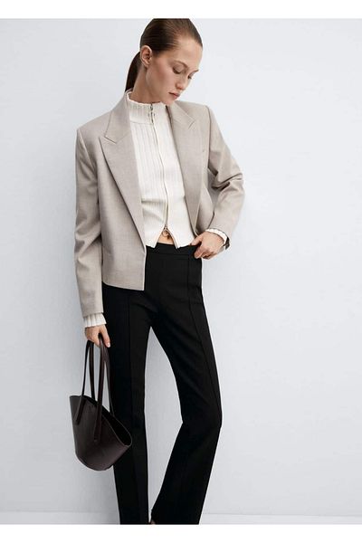 MANGO Woman Blazer scurt pe nasturi