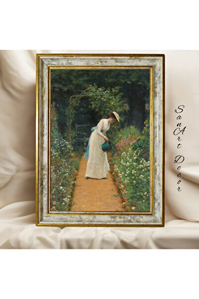 Sanart Pictură de epocă cu cadru, pictură în ulei, pictură înrămată, decor ar...