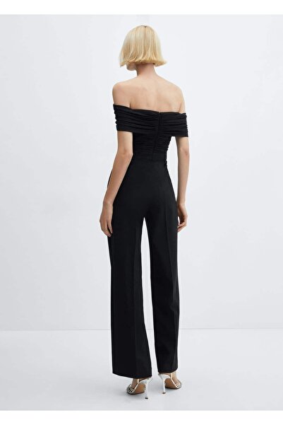 MANGO Woman Büzgülü Omzu Açık Tulum